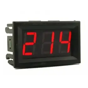 Вольтметр цифровий AC 70-500V вбудований (змінний струм) КРАСНИЙ