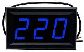 Вольтметр цифровий AC 70-500V вбудований (змінний струм) СИНІЙ