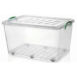 Контейнер для зберігання Al-Plastic BigBox з коліщатками 50л 61х40 см h32,5 см поліпропілен (№2 363)