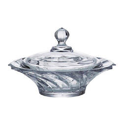 Цукерниця Bohemia Picadelli з кришкою d21 см богемське скло (b5K852-99K68/210)