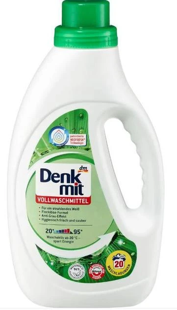 Гель для прання універсальний Denkmit Vollwaschmittel Weiß, 1.1 л (20 прань)