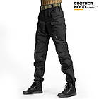 Штани тактичні військові для ЗСУ Brotherhood UTP 2.0 ріп-стоп чорний, фото 4
