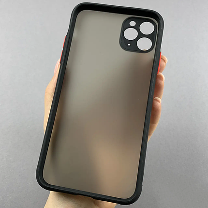 Чохол для Apple iPhone 11 Pro Max матовий із закритою камерою чохол на телефон айфон 11 про макс чорний tcb, фото 2
