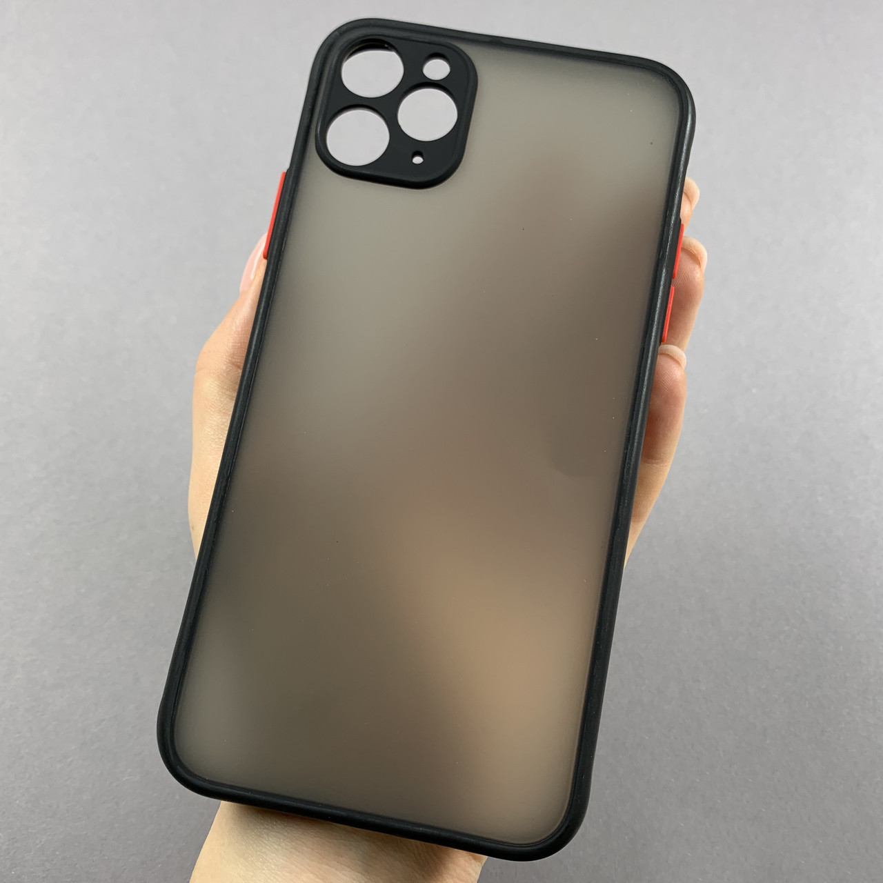 Чохол для Apple iPhone 11 Pro Max матовий із закритою камерою чохол на телефон айфон 11 про макс чорний tcb