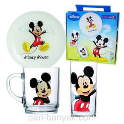 Набір для дітей Luminarc Disney Mickey Colors 3 предмети ударостійке скло (5320H/2124)