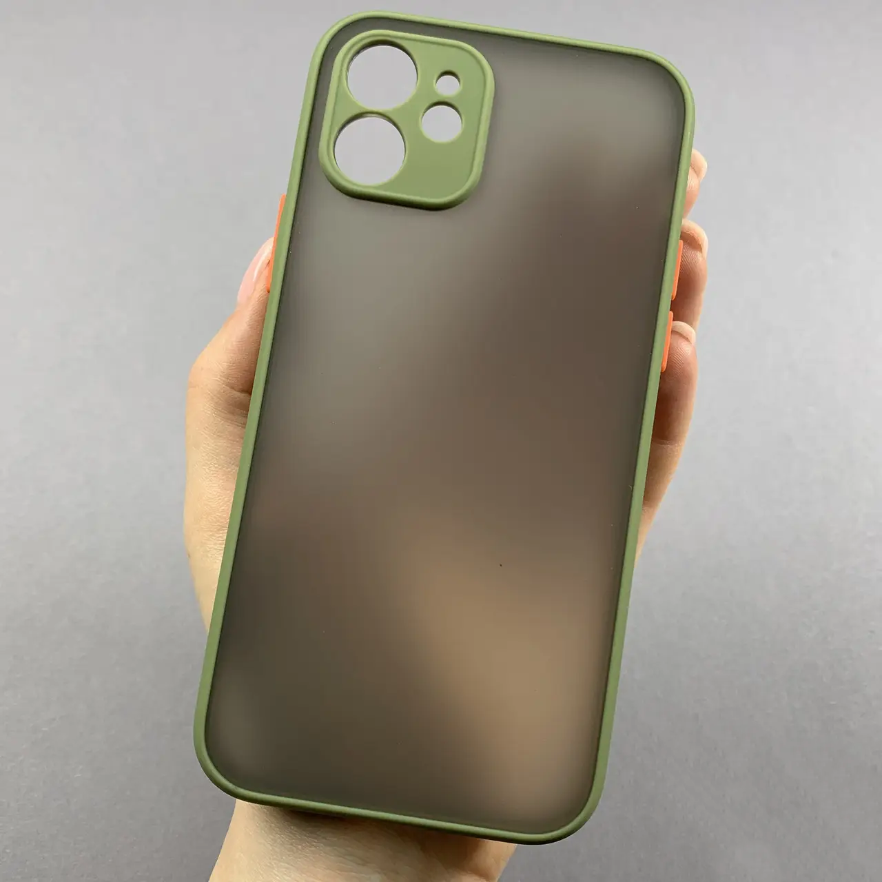 Чохол для Apple iPhone 12 матовий із закритою камерою чохол на телефон айфон 12 зелений tcb