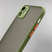 Чохол для Apple iPhone 12 матовий із закритою камерою чохол на телефон айфон 12 зелений tcb, фото 3