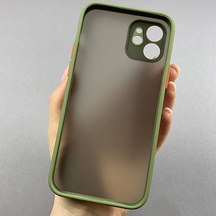 Чохол для Apple iPhone 12 матовий із закритою камерою чохол на телефон айфон 12 зелений tcb, фото 2