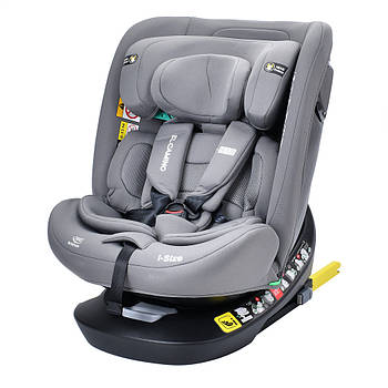 Автокрісло дитяче (фаза 1,2, зріст 40-150см, isofix, поворот 360) El Camino i-Hold ME 1188 Shadow Gray Сіре