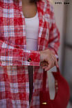 Трендова сорочка в  клітку з ефектом виварки 1051 фан, фото 3