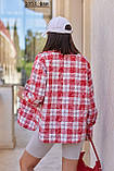Трендова сорочка в  клітку з ефектом виварки 1051 фан, фото 5