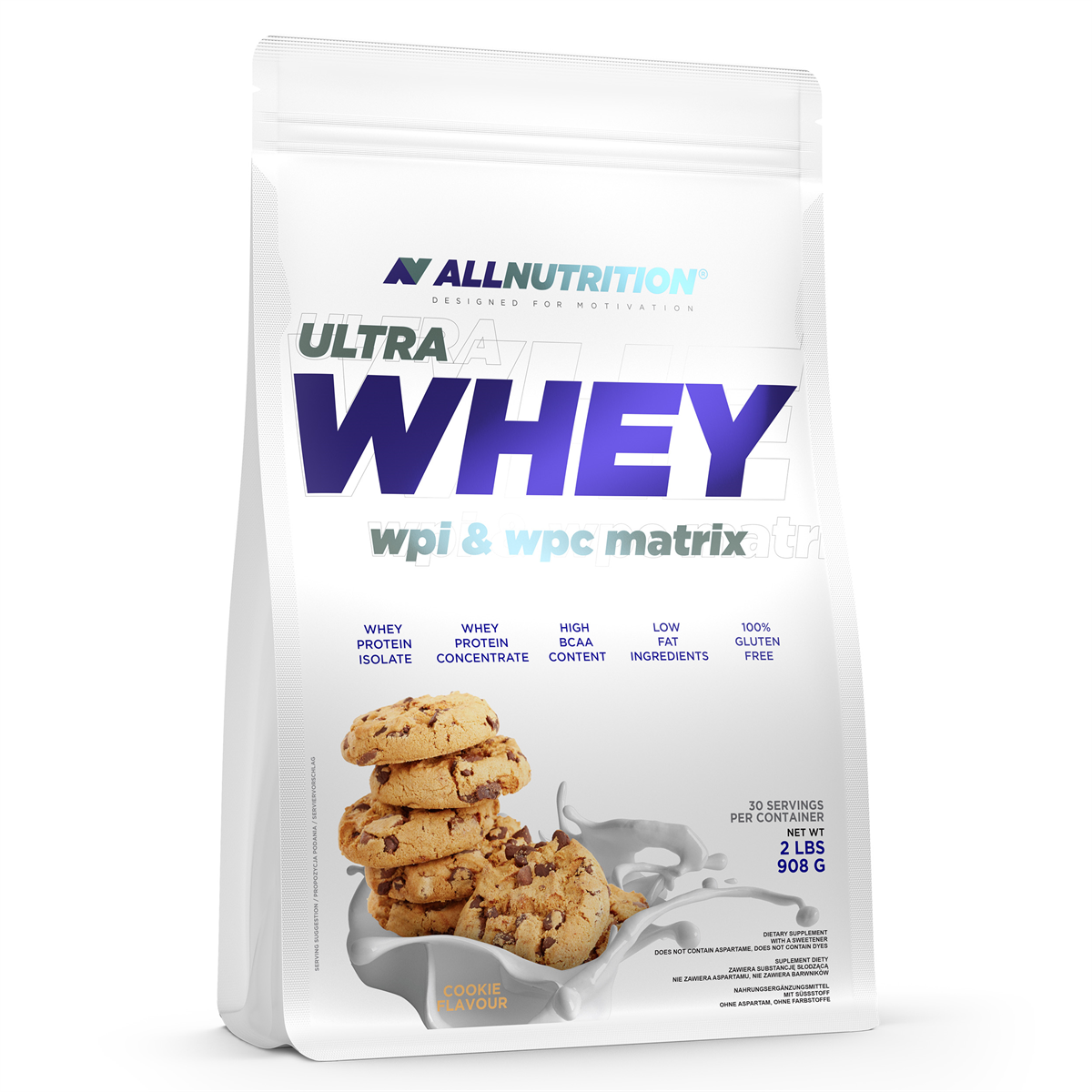 Концентрат та ізолят сироваткового протеїну AllNutrition Ultra Whey 908 г (різні смаки)