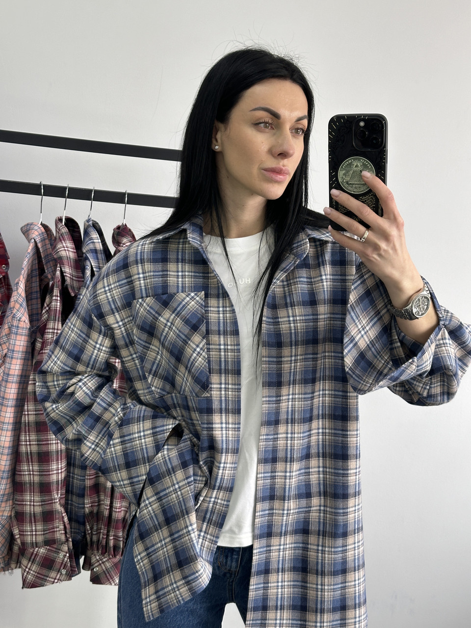 Сорочка клітинка OverSize