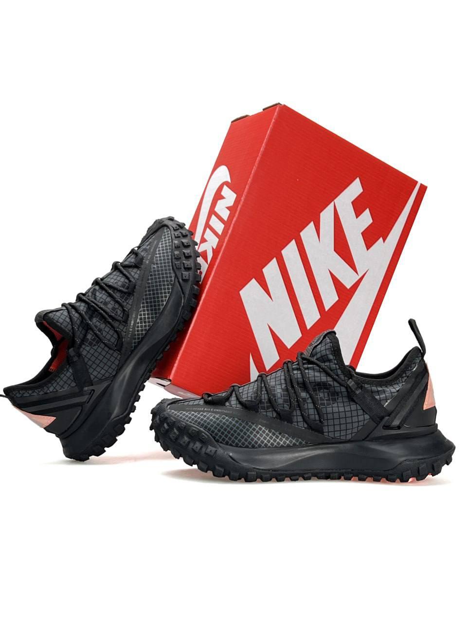 Чоловічі текстильні кросівки Nike ACG Mountain Fly Low Black, текстильні кеди Найк чорні. Чоловіче взуття