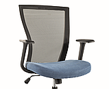 Крісло поворотне Q-328 чорне/блакитне, фото 2