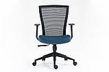 Крісло поворотне Q-328 чорне/блакитне, фото 6