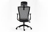 Крісло поворотне Q-328H чорне/сіре, фото 5