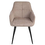 Крісло на ніжках 51 у тканині темно-бежевого кольору, фото 3