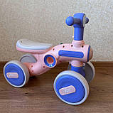 Дитячий біговел велобіг 1.5-3 роки JOY TL-66-300 колеса 6" пластикова рама підсвітка українська озвучування Оранж, фото 4