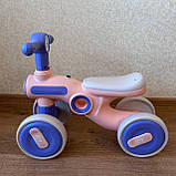 Дитячий біговел велобіг 1.5-3 роки JOY TL-66-300 колеса 6" пластикова рама підсвітка українська озвучування Оранж, фото 9