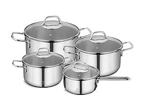 Набір посуду Vinzer Techno 8 предметів нержавійка (89022NEW Vinzer)