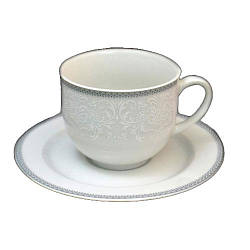 Набір чайний Thun Opal (Обводка сира) на 6 персон 12 предметів 390 мл порцеляна (8034800)