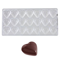 Форма для шоколада Chocolate World  "сердце" 2і штука 2*7,5г 3,3х3,3 см h1,1 см поликарбонат (1106 CW)