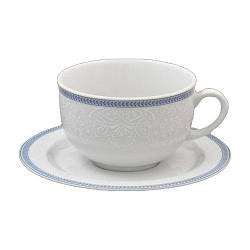 Набір чайний Thun Opal (Обведення блакитного кольору) 12 предметів 280 мл порцеляна (8013601/150)