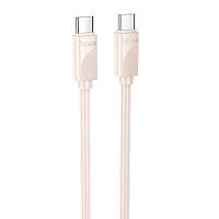 Дата кабель Hoco X114 Energy Type-C to Type-C 60W (1m) Pink