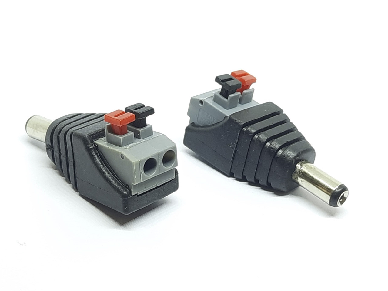 Штекер живлення 5,5/2,1 мм із затискною кремною колодкою, фото 1