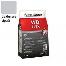 Фуга Затирка для швів Цементна Еластична SCHONOX WD Flex Сріблясто-сірий 2 кг (736418)