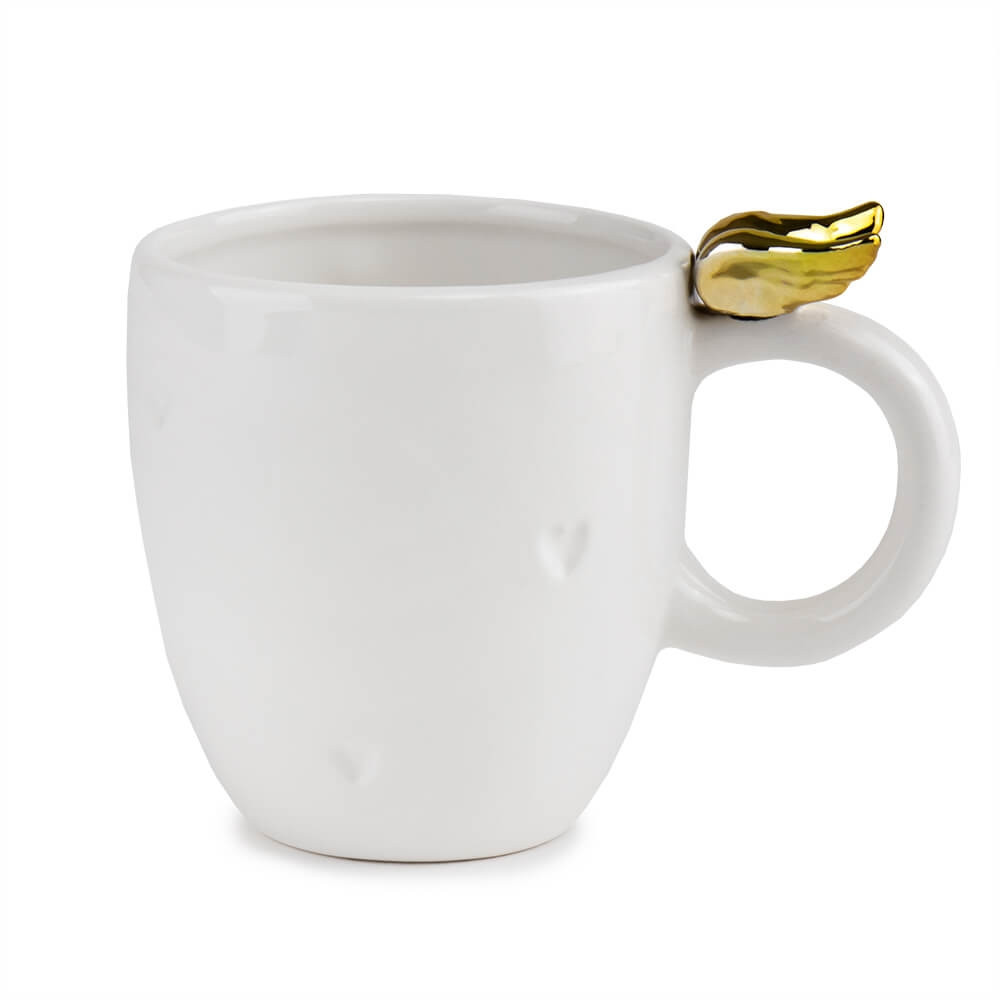 Набір із двох керамічних чашок із блюдцем з колекції "Крила янгола" 600 мл, фото 1