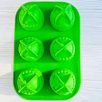 Форма силіконова для шоколаду" Великодні Яйця (Зайці)" із 6 шт