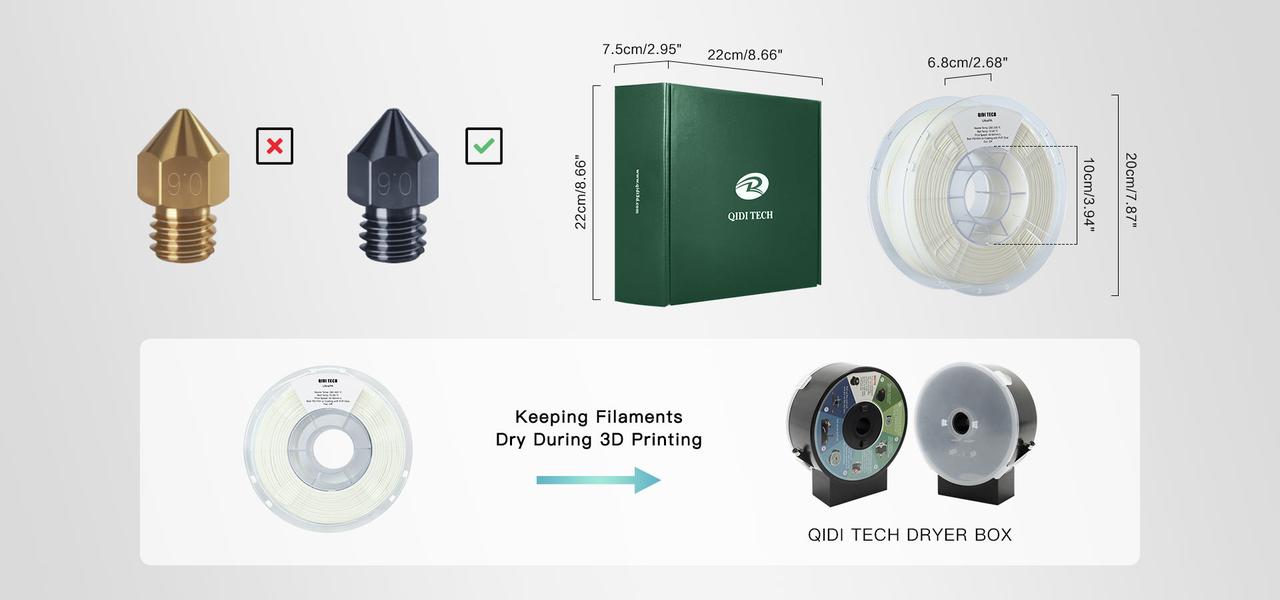 Пластик філамент для 3Д-друку QIDI TECH UltraPA Nylon Natural