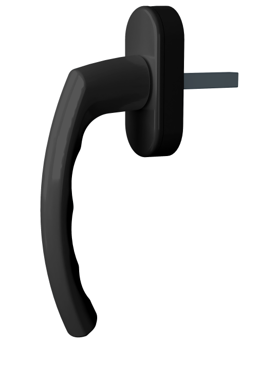 Ручка віконна Astex WH 003 чорний (РАЛ 9005) (Україна)