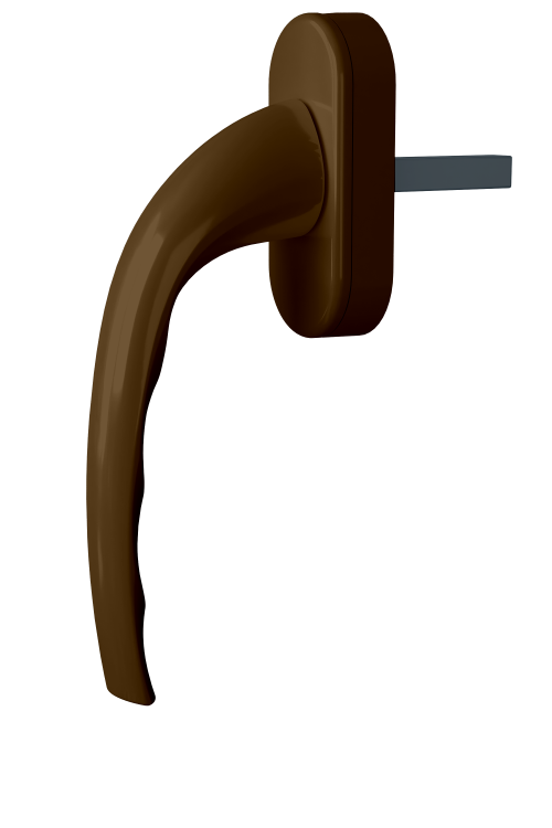 Ручка віконна Astex WH 009 коричневий (РАЛ 8019) (Україна)