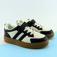 Білі дитячі кросівки з чорними вставками тм Том.м