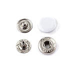 Кнопка ALFA для одягу 12,5мм 1шт Біла KNP004, фото 2