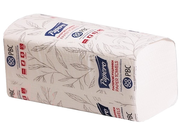 Рушник паперовий V складання Papero 2 кулі 150 штук 22х21 см целюлоза (RV023/561712), фото 1