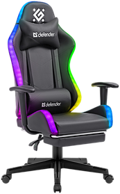Крісло ігрове Defender Watcher RGB чорне (64334)