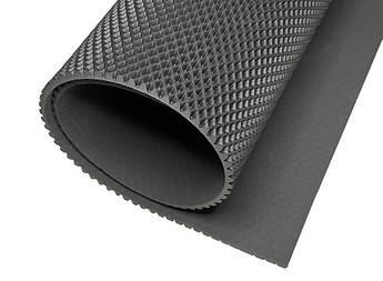 Лист EVA матеріал для автокилимів РОМБ 100х150х1 см Темно-сірий