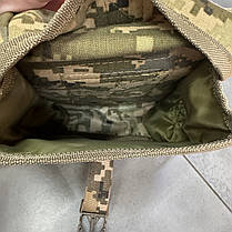 Підсумок утилітарний напівжорсткий, на плече, на молі, WINTAC, для біноклів та ПНБ, Піксель, CORDURA 1000D, фото 5