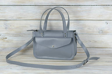 Жіноча сумка Емілі з натуральної шкіри колір Сірий
