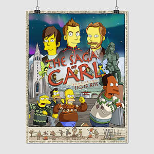 Плакат "Сімпсони, Simpsons", 60×46см