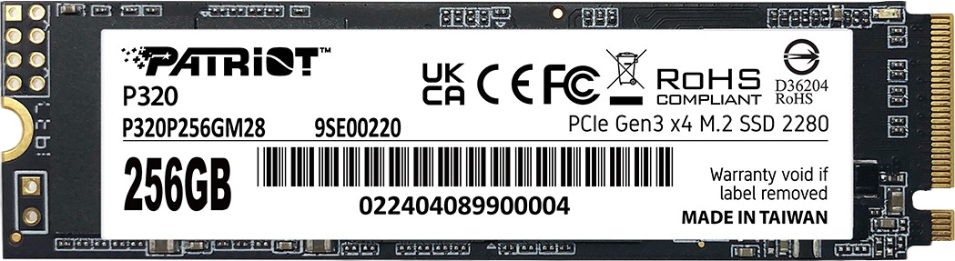 SSD M.2 накопичувач Patriot P320 256GB (P320P256GM28)