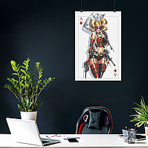 Плакат "Гарлі Квінн та гральна карта, Harley Quinn", 60×40см, фото 4