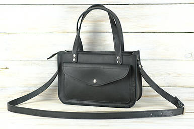 Жіноча сумка Емілі з натуральної шкіри колір чорний