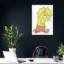 Плакат "Сімпсони, Ліза, Simpsons, Nobody cares", 60×43см, фото 4