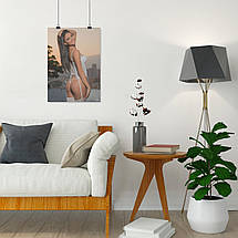 Плакат "Дівчина в білій білизні", 60×43см, фото 4