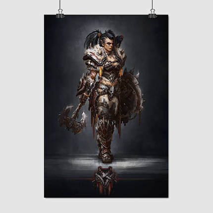 Плакат "Варкрафт, орчиха-воїн, Warcraft", 60×41см, фото 1